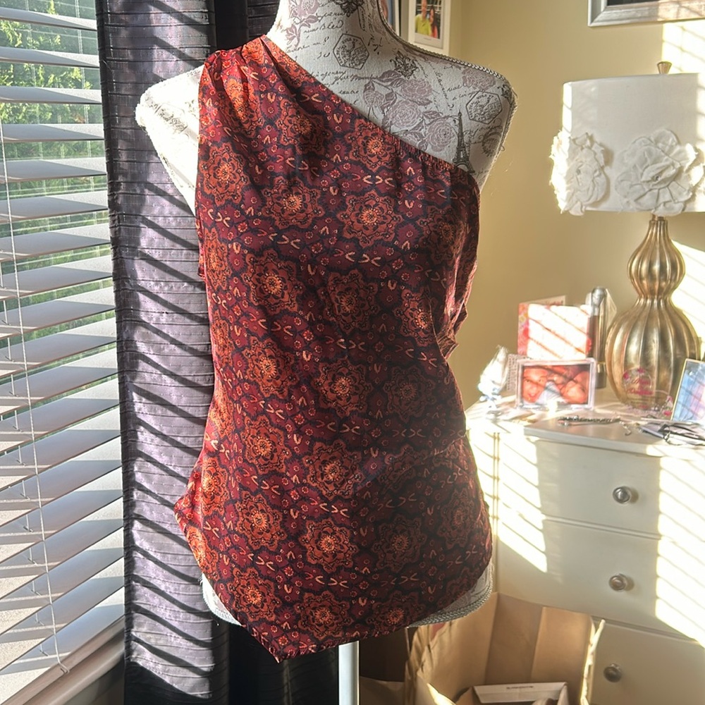 Free People one shoulder top.